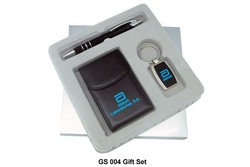 Christmas_New Year Business Gift Set_Metal Pen_Keychain & Name Card Holder