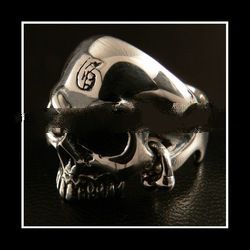 Silver Jewelry Skull Ring Piercing