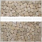 Square mosaic tile Cream marble