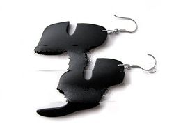 Balinese Painted Wooden Earring