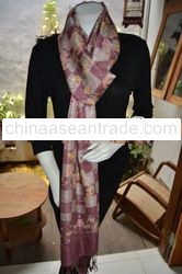 Handmade (Tulis) Indonesian Batik Silk scarf