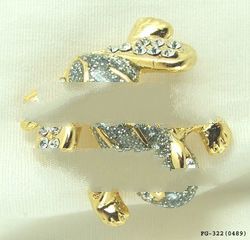 Frog Pin Brooch Austrian Crystal