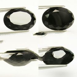 11 cts Huge Oval (18x13 mm) Lab Simulated Black Diamond AAA