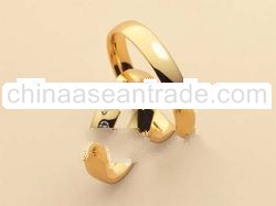4mm Yellow Gold Mens Ring