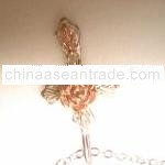 Black Hills Gold / Silver Rose Cross Necklace