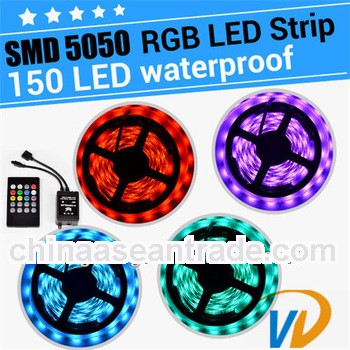 5050RGB 150Leds smd christmas lights with sound activated control -Wllighting