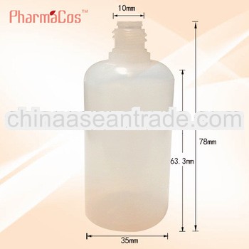 50ml bigger soft PE thin dropper bottle with childproof cap