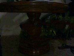 Antique round teak table