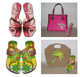 Hand Painting Sandal & Bag