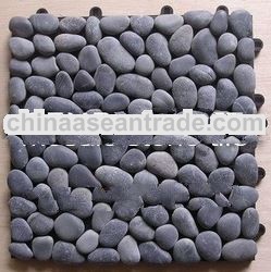 Pebble on interlock plastic, grey