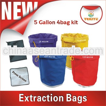 5 Gallon 4 Bags Bubble Hash Bag Essense Extractor Kit
