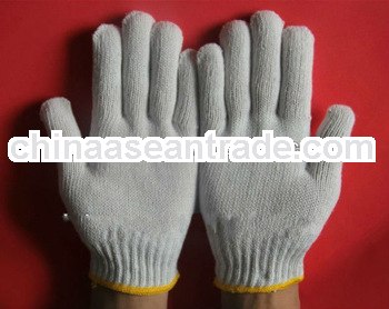 5% off cotton gloves raw white
