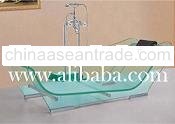 GLASS BATHTUB PEDESTAL CLAWFOOT GLASS SLIPPER TUB 30x73
