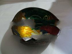 Lacquer coconut mother of pearl bowl