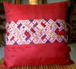 Silk Pillow Cover - Red
