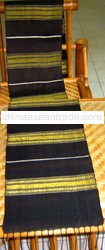 Silk Scarf / Shawl - Black and Gold