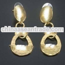 Brass Earrings Solid Metal
