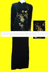 Black Dresses with Yellow Embroidery