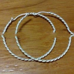 EWFMN14 - 925 Sterling Silver Creol with Wrapped Wire