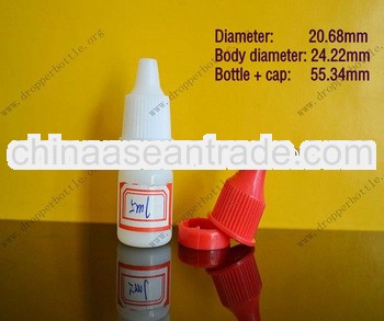 5ml Tamperproof cap plastic dropper bottles for Liquid Oil