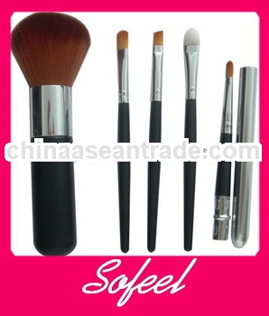 5pcs high quality nature hair mini make up brushes