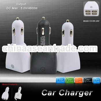 5v 4.6a car charger flycharger for iPhone ipad and Galaxy