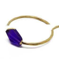 recycled glass brass bangle