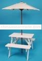 kid's bench with umbrella