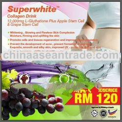 SUPERWHITE L-GLUTATHIONE + COLLAGEN +APPLE STEM CELL