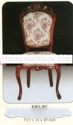 Carved Chair Mahogany Indoor Furniture