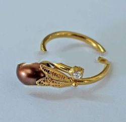 Brown Seawater Pearl Rings