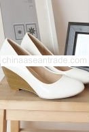 Fashion Beautiful Gentlewoman High-Heeled Wedge White