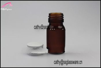 60ml amber glass medcine bottle
