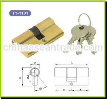 60mm Euro Profile Brass Double Lock Cylinder