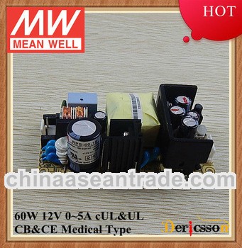 60w single output medical type 12v with UL cUL CB CE approved