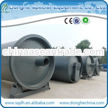 6-20 t/d scrap tyre/rubber pyrolysis machine with ISO&CE