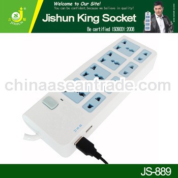 6 Outlet Multi Power Strip Socket With USB Ports/Outlet And Plugs