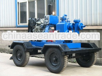 6 inch diesel engine water Trailer pump