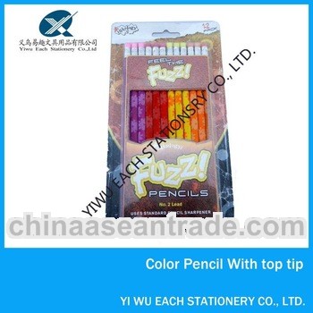 72pcs pencil vase 7inch HB color eraser pencil set