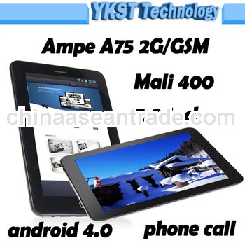 7" Ampe A75 android 4.0 Allwinner A13 dual camera bluetooth GSM tablet pc