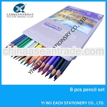 7 inch triangle wooden colour pencil set