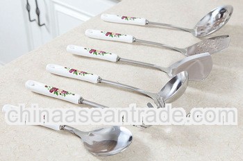 7 pcs stainless steel ceramic handle kitchen utensil --- Jieyang factory sell directly