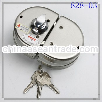 828-03 high-quality stainless steel new arrail glass door lock