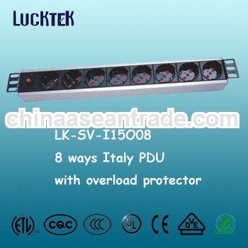 8 Ways Italy socket PDUwith overloading protector