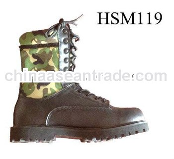 8 inch military training mud training condition camouflage jungle boots with genuine leather