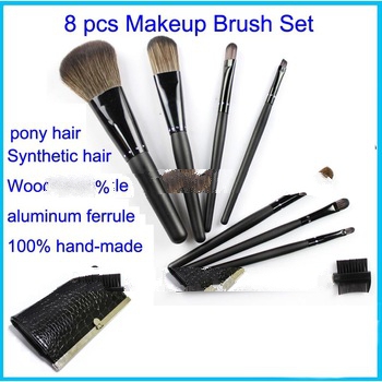 8pcs Makeup Brush Set Professional Manufacturer China Black