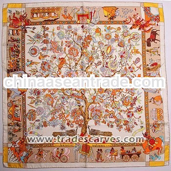 90cm Twill Large Woman Square Silk Scarves