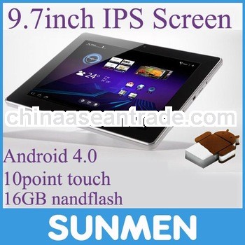 9.7inch IPS Capacitive Screen Android 4.0 Tablet PC 1024*768
