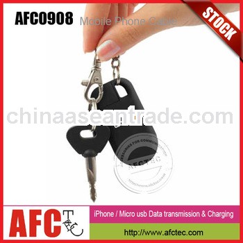 AFC0908 Flip Sync Keychain USB Charge and Sync Cable for iPod and iPhone
