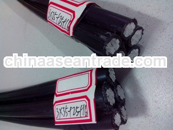 Aac/aaac conductor pvc/xlpe insulated abc cable